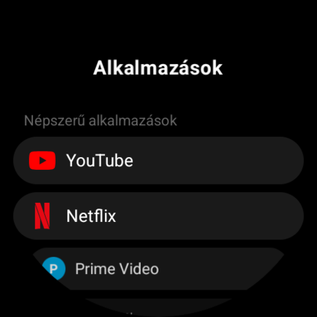 Alkalmazások lista Wear OS-es órán – YouTube, Netflix, Prime Video és más TV-alkalmazások, gombhoz rendelésre készen