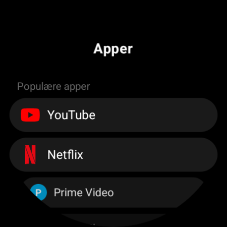 Listen Apper på en Wear OS-klokke – YouTube, Netflix, Prime Video og andre TV-apper klare til å tilordnes en knapp